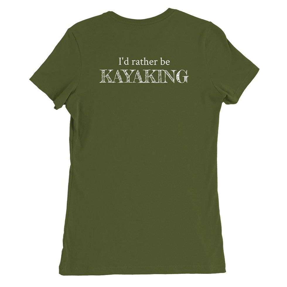 Thumbnail: "I'd rather be KAYAKING" v1 - Premium Women's Crewneck T-Shirt