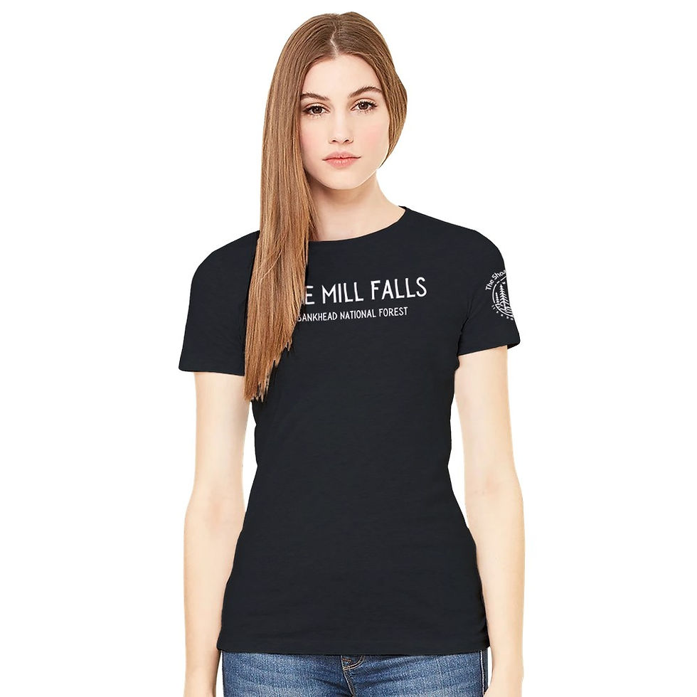 Thumbnail: "Mize Mill Falls - Bankhead National Forest" Premium Women's Crewneck T-Shirt