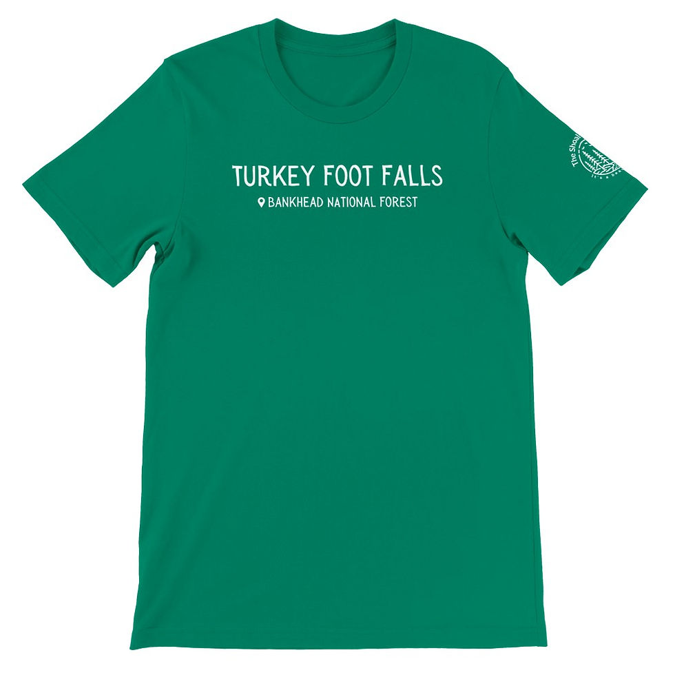 Thumbnail: "Turkey Foot Falls - Bankhead National Forest" Sleeve Logo - Premium T-Shirt