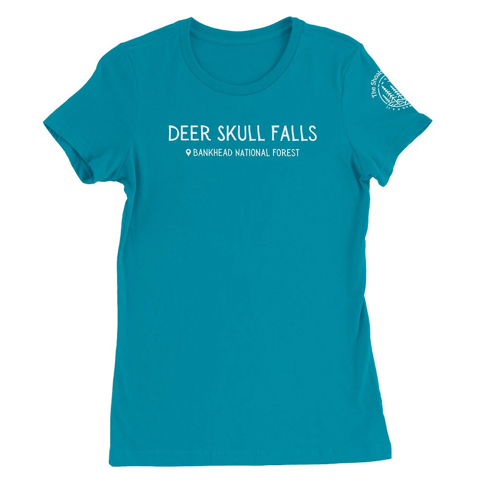 Thumbnail: "Deer Skull Falls - Bankhead National Forest" Premium Women's Crewneck T-Shirt