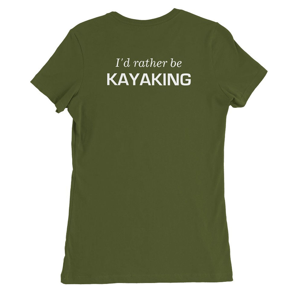 Thumbnail: "I'd rather be KAYAKING" v2 - Premium Women's Crewneck T-Shirt
