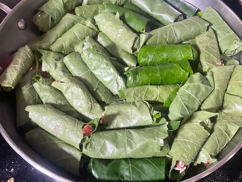 Muscadine dawali before cooking.