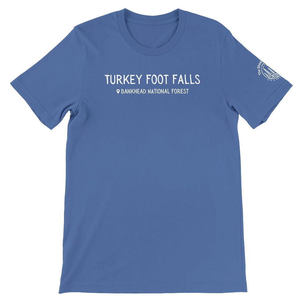 Thumbnail: "Turkey Foot Falls - Bankhead National Forest" Sleeve Logo - Premium T-Shirt