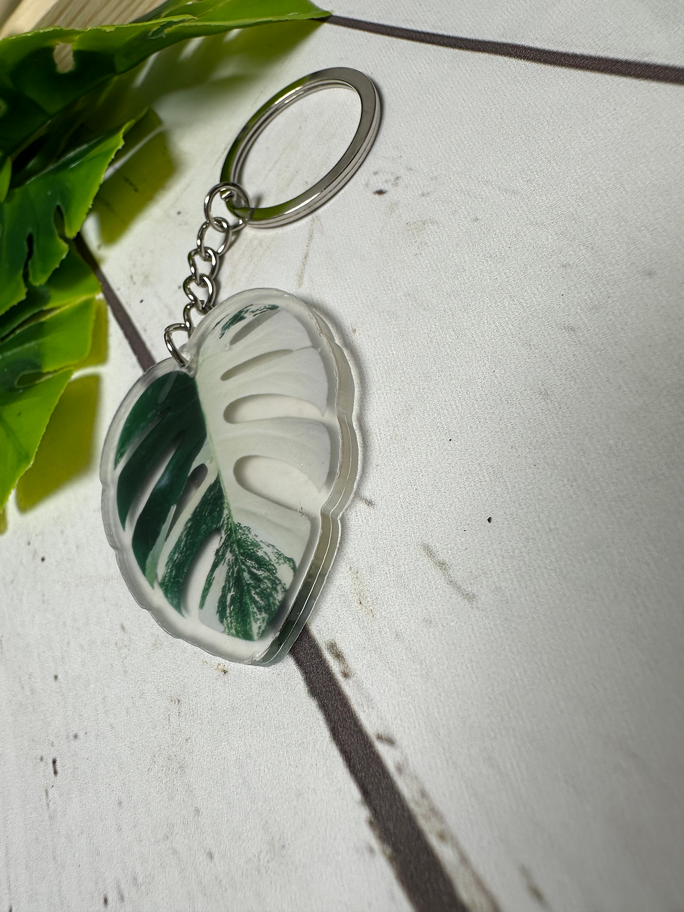 Thumbnail: 🌿 Rare Leaf – Glossy Keyring Bag or Zip Charm