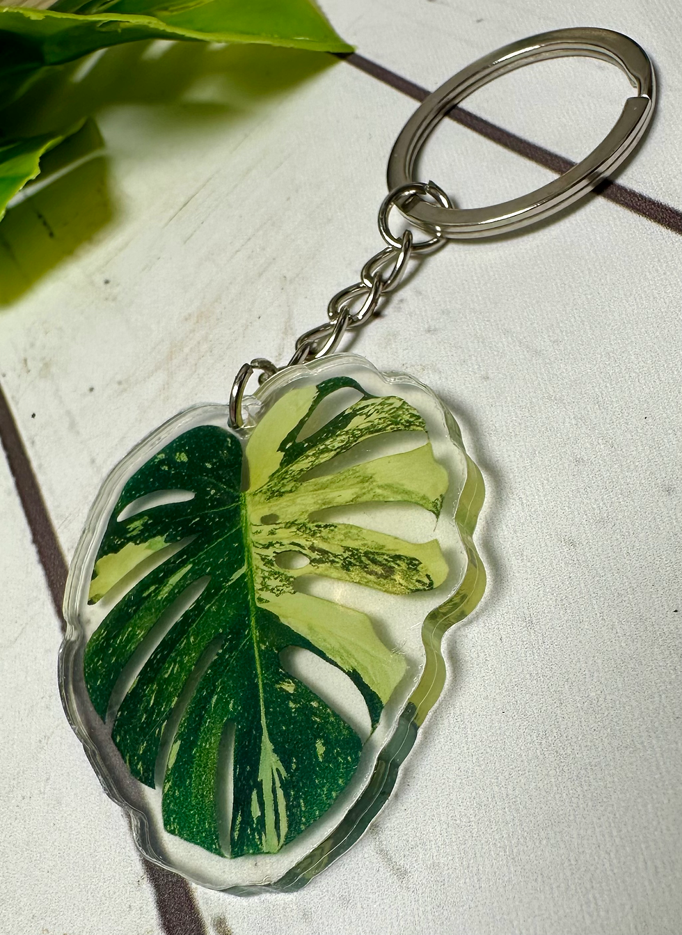 Thumbnail: 🌿 Rare Leaf – Glossy Keyring Bag or Zip Charm