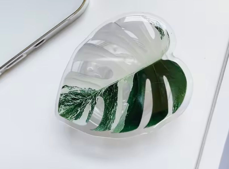 Thumbnail: 🌿 Rare Leafy GripTok – Glossy Green Phone Holder & Stand