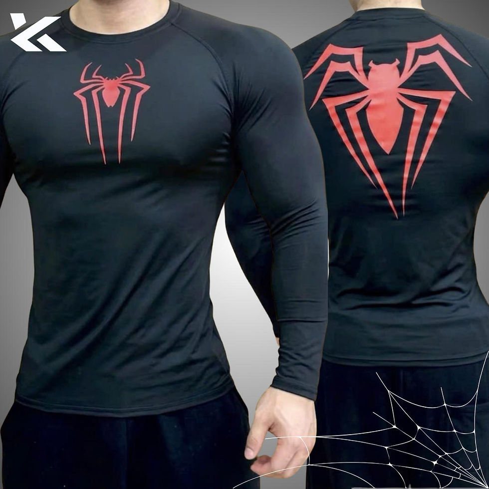 Áo Bó Ôm Body Tay Dài Nhện Spider KUHESS - OB15, ảnh sản phẩm 2.