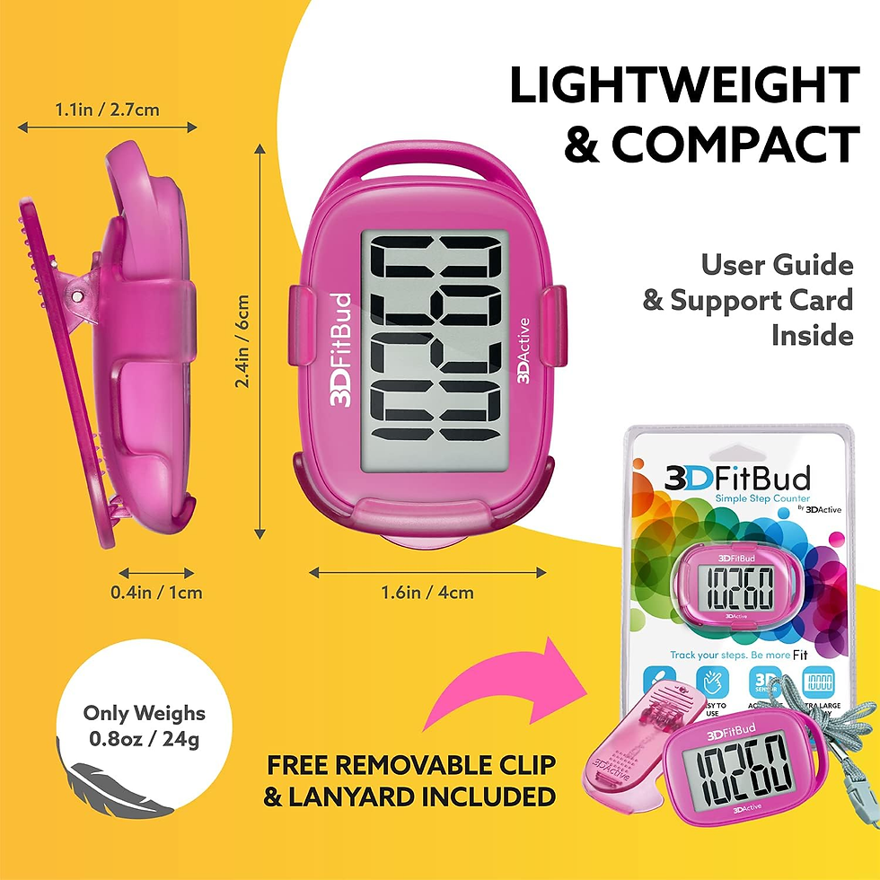 Thumbnail: 3Dfitbud Simple Step Counter Walking 3D Pedometer from  with Clip & Lanyard - A4