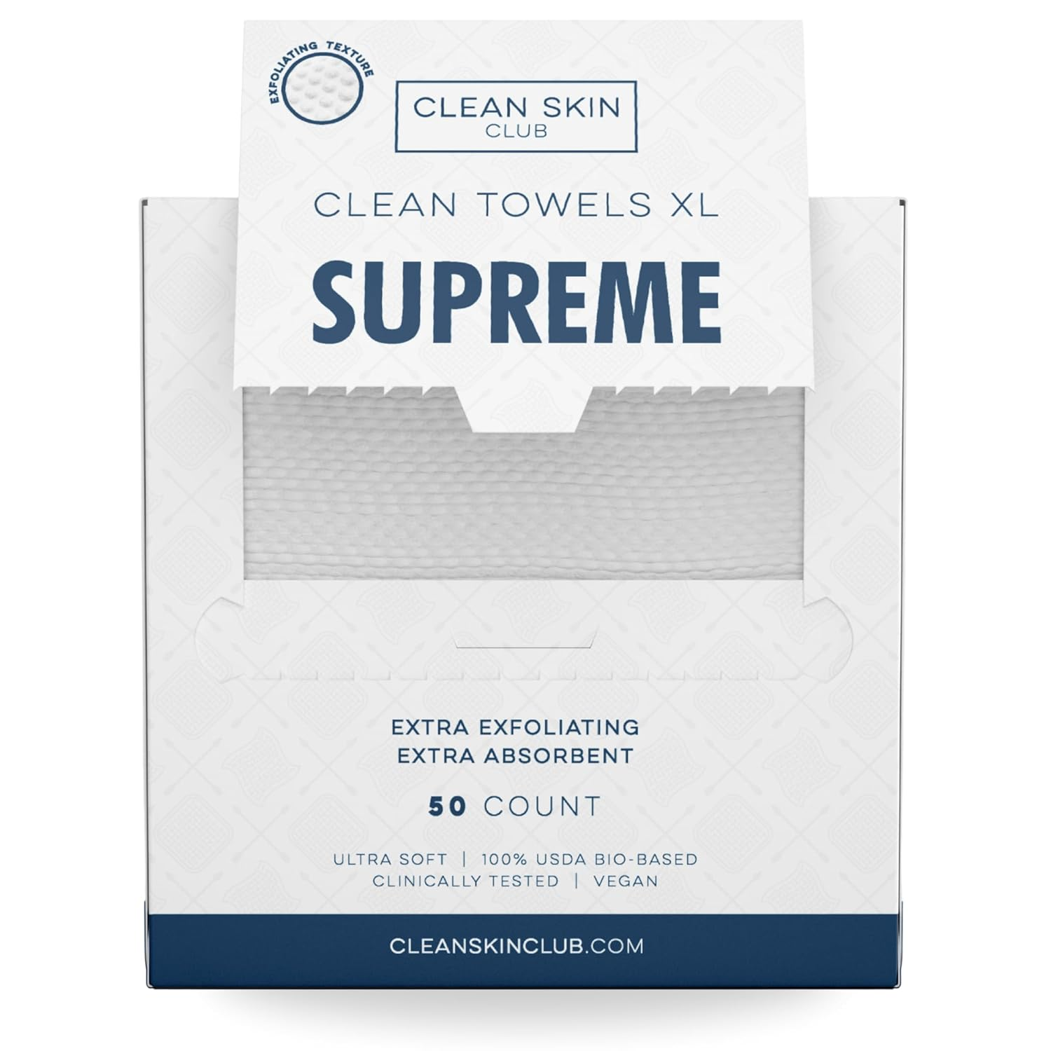 Clean Towels XL™ Supreme, 100% USDA Biobased Face Towel, Disposable Face Towelet