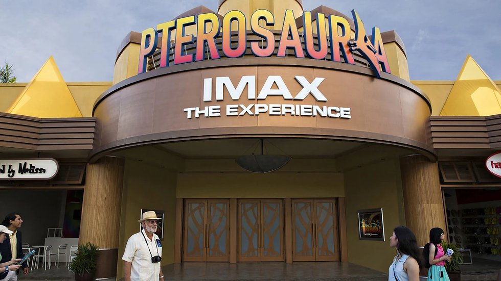 PTEROSAURIA theatre entrance as seen in Jurassic World.