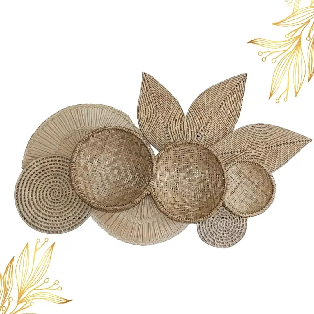 Kit Peneira De Palha Espiral - Decoração De Praia Parede