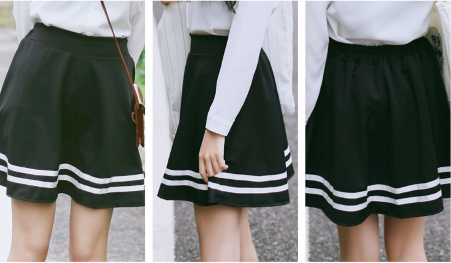 縮圖：Elastic Waist Mini Skirt