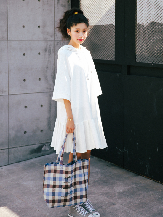 縮圖：Loose Hooded Dress