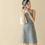 縮圖：Black and White checkered Plaid Strap Dress