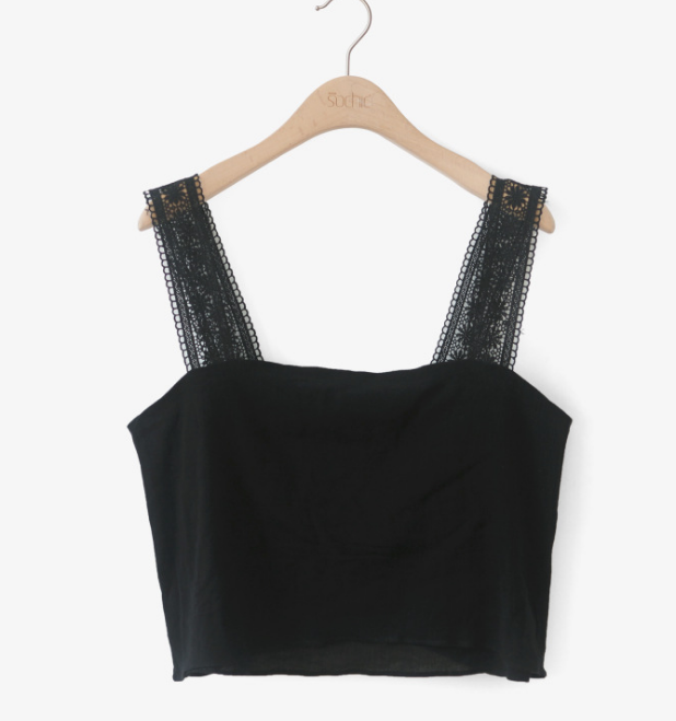 縮圖：Lace Strap  Loose Vest