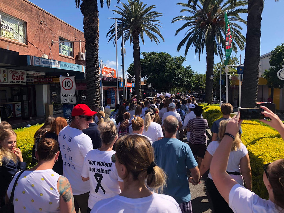 White Ribbon Walk The Entrance