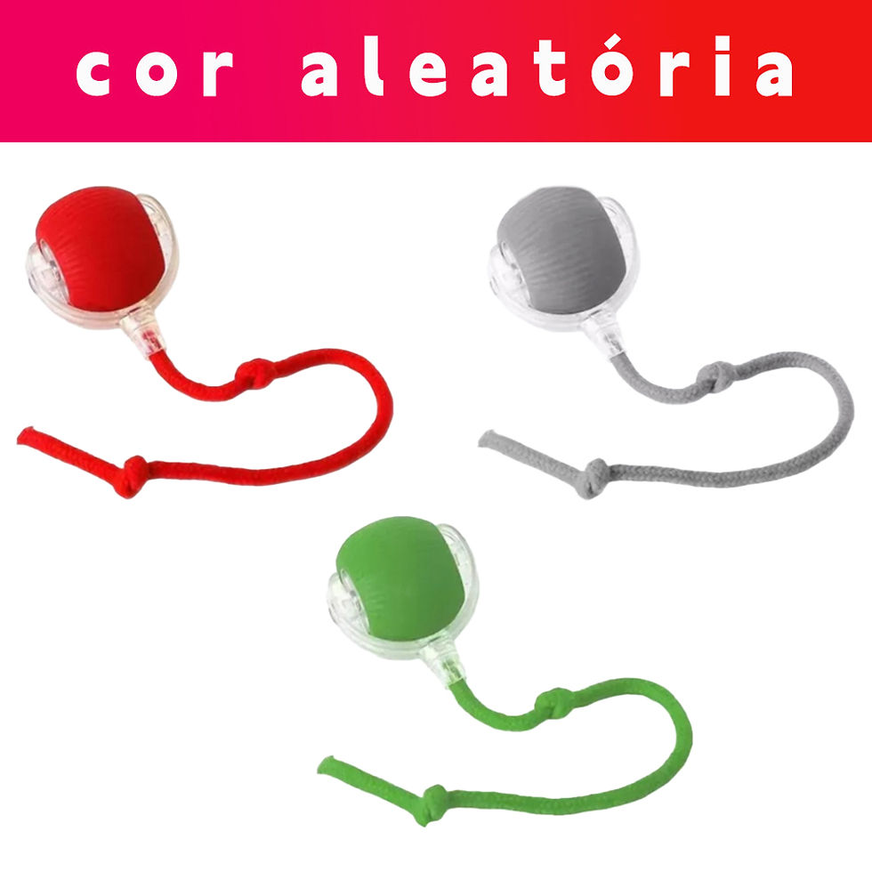 Miniatura: Brinquedo automático para gatos, bola interativa com sensor de movimento e rabo