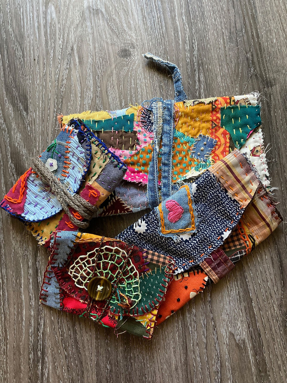 Slow Stitch Pouch