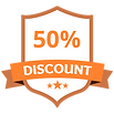50%のディスカウントオレンジ