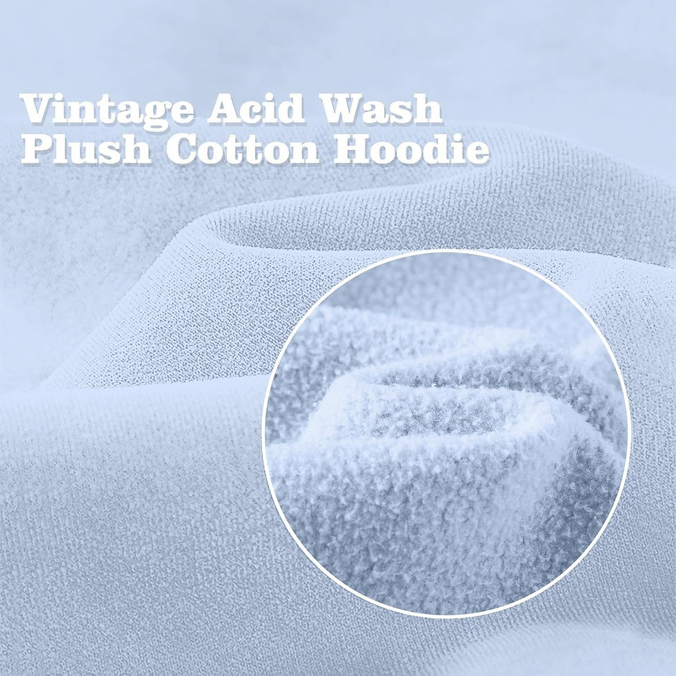 Thumbnail: Dnzzs Womens Oversized Acid Wash Hoodie, Heavyweight Fleece Cotton