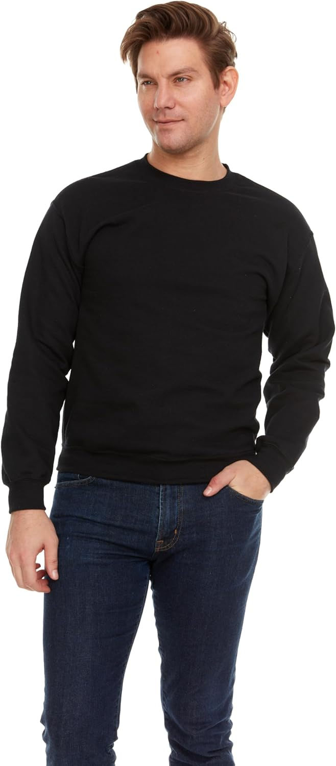 Thumbnail: BILLIONHATS Men's Adult Crewneck Fleece Lined Pullover Sweatshirt Bulk Wholesale