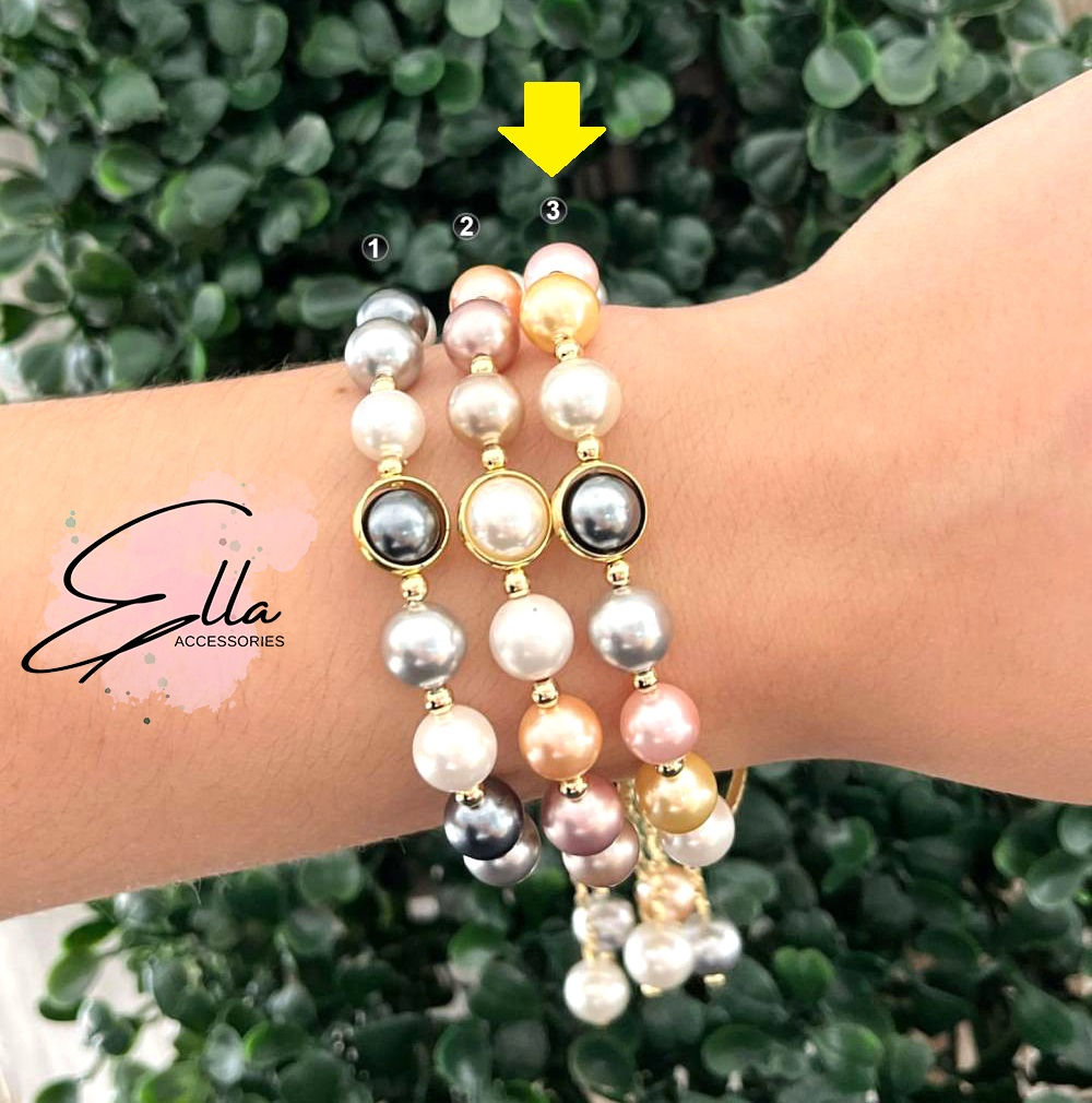 Adjustable Gold Filled Bracelet with Pearl Design