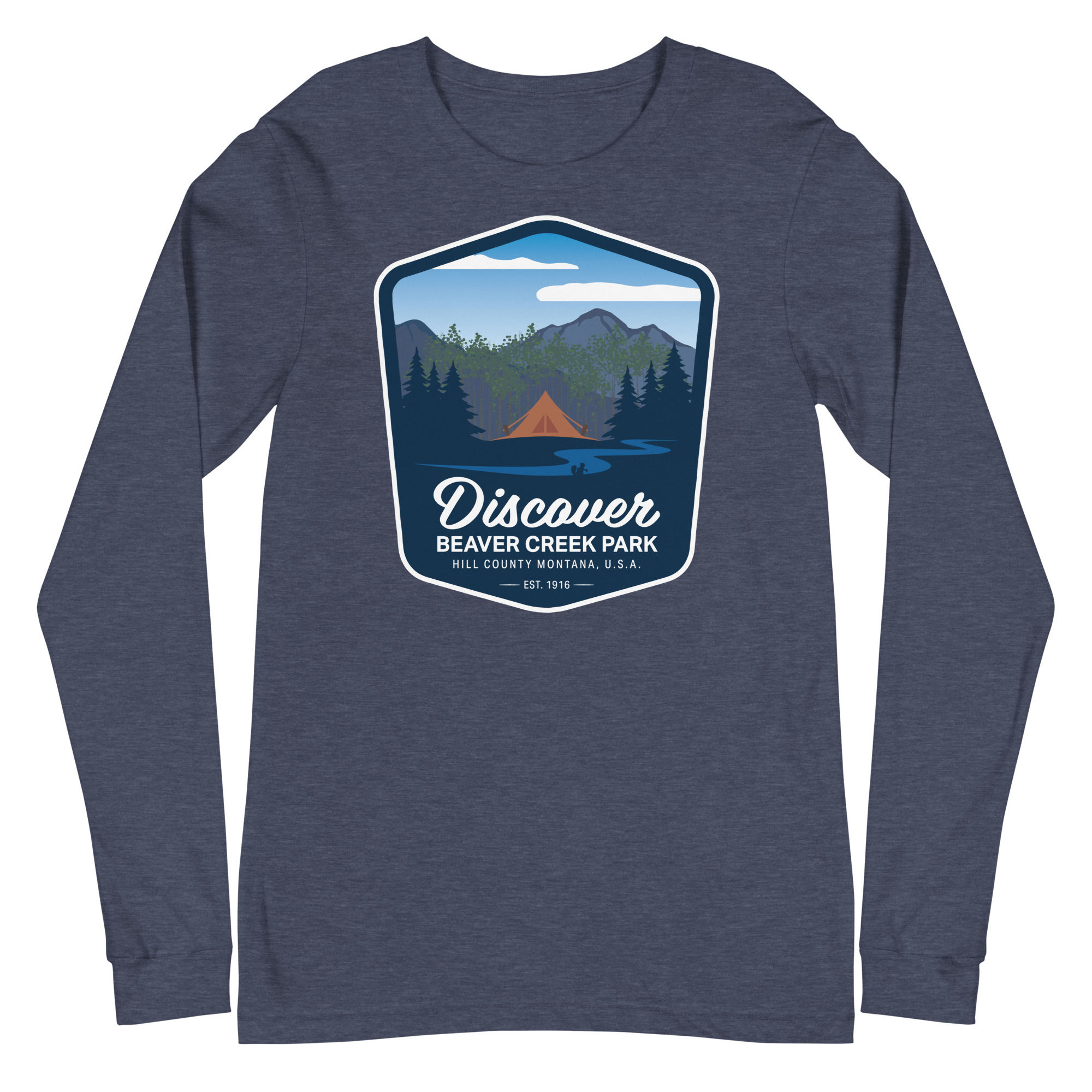 Discover Beaver Creek Park Long Sleeve Dark T-Shirt