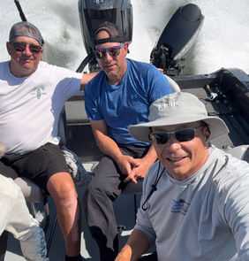 Clients of High Plains Outfitting on the boat