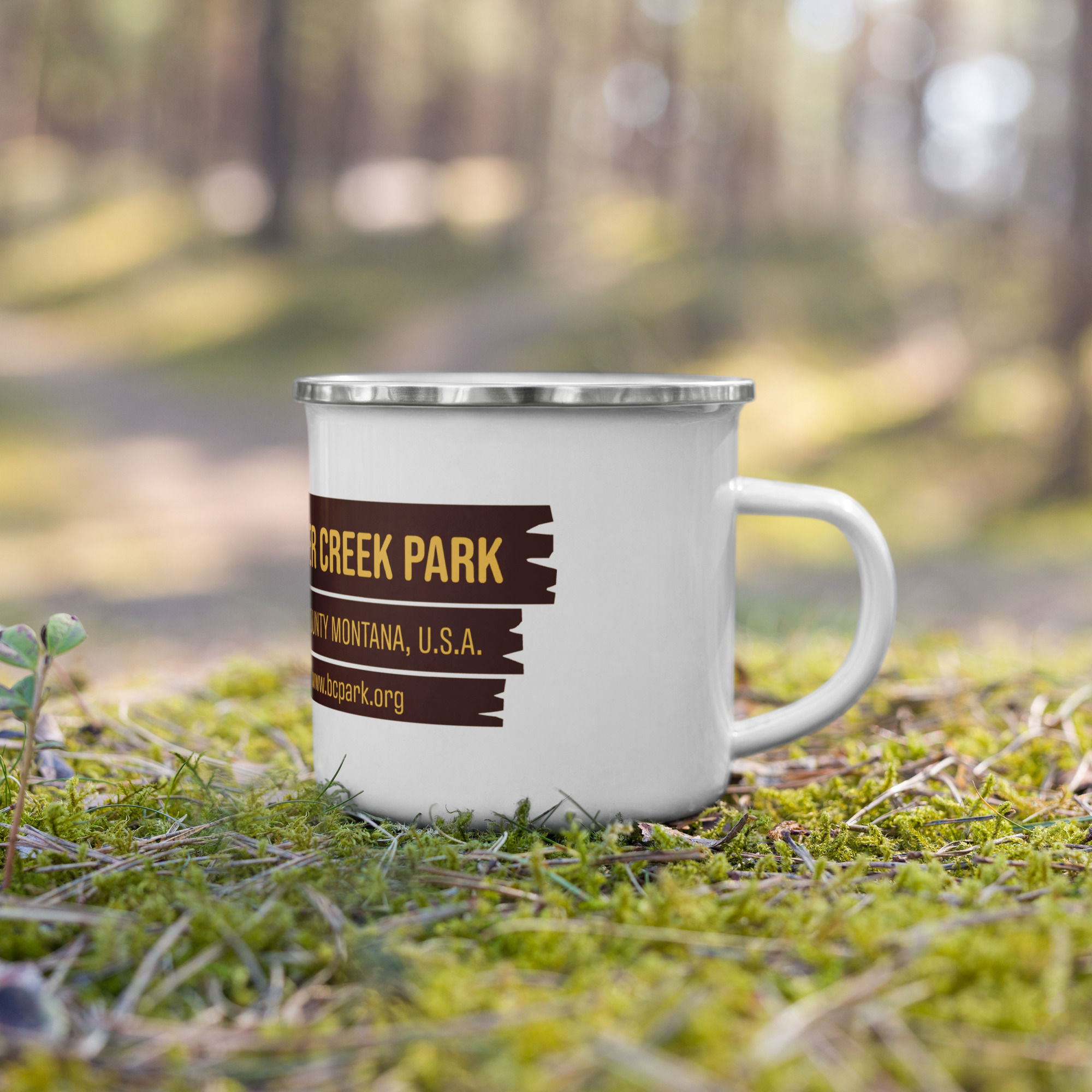 Beaver Creek Park Retro Logo Enamel Mug