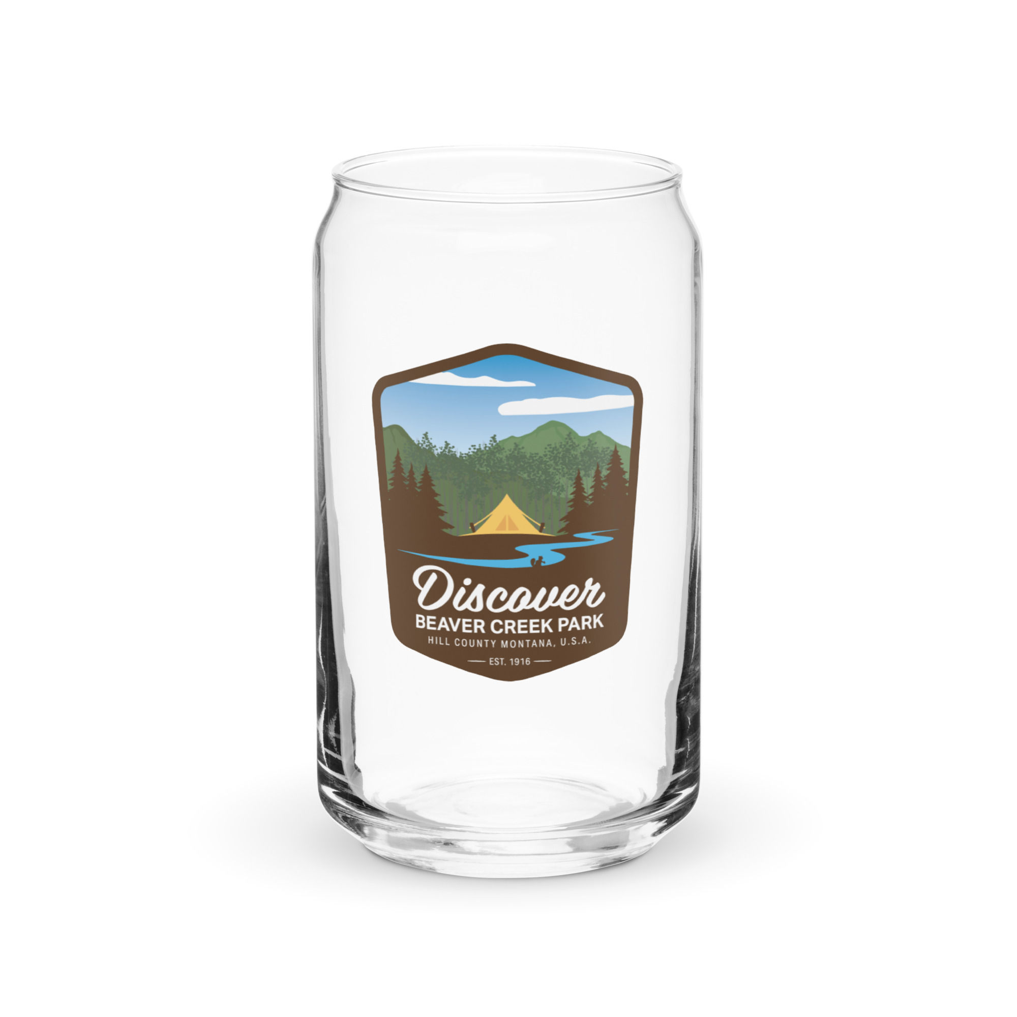 Discover Beaver Creek Park Can Shaped Glass - Brown