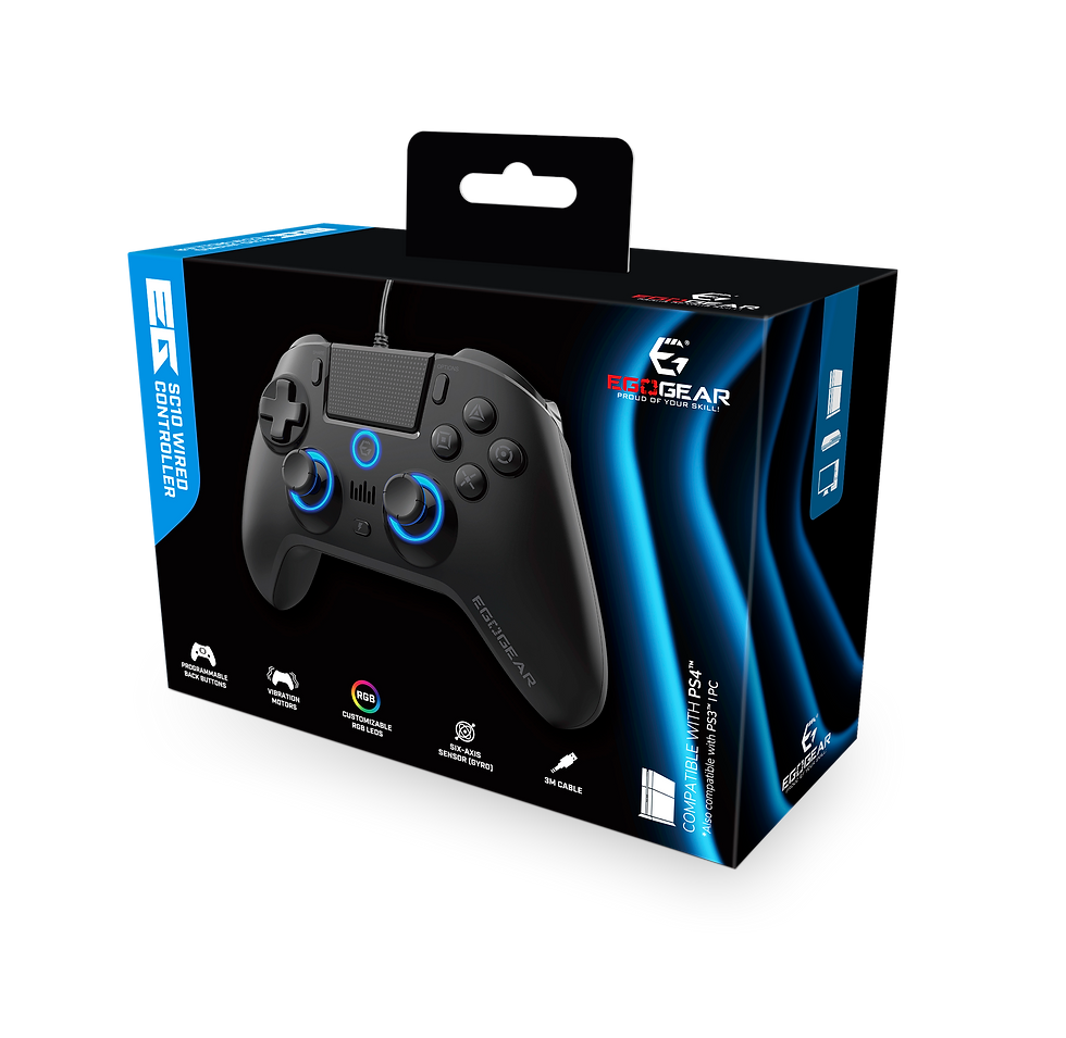 Miniature : EG SC10 Wired Controller (With audio) Black for PS4