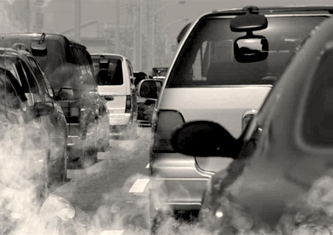 Cars emitting CO2