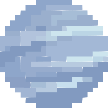 Pixel planet blue