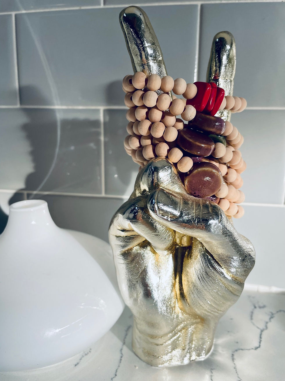 Thumbnail: wood bead + bracelet stackers