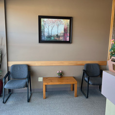 The waiting area in the clinic