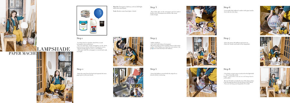 Paper mache lamp shade DIY instructions