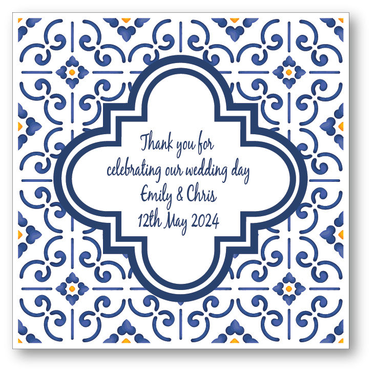 Thumbnail: Wedding Day Keepsake Ceramic Tile Coaster 10.8cm x 10.8cm - Personalised