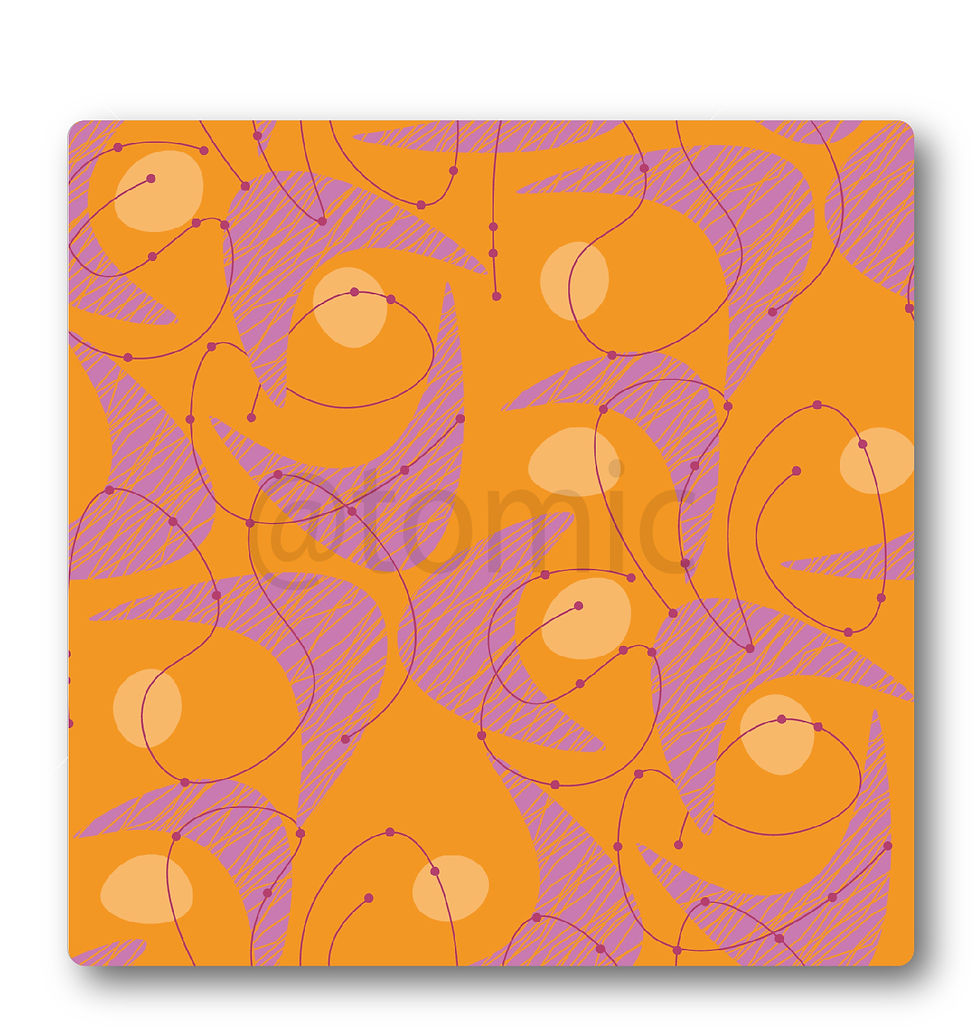Atomic Era Style Retro Wall Tiles - Electric Dusk