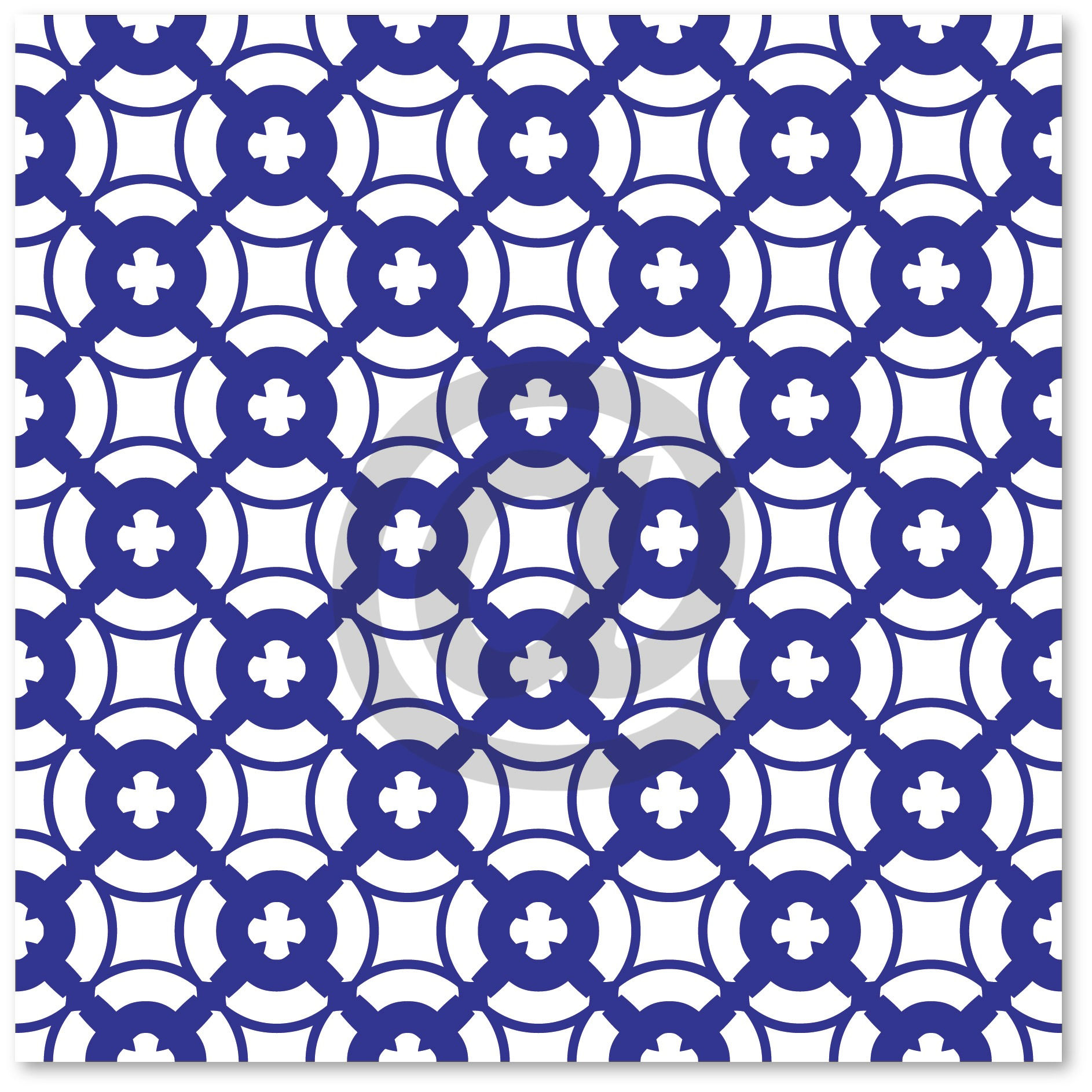 Moroccan tile design no.7 blue