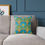 Thumbnail: Peacock Feathers Art Nouveau Design Polyester Square Canvas Cushion