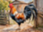 farm rooster tile splashback