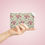 Thumbnail: Mini Clutch Bag - Pink Floral on Cream