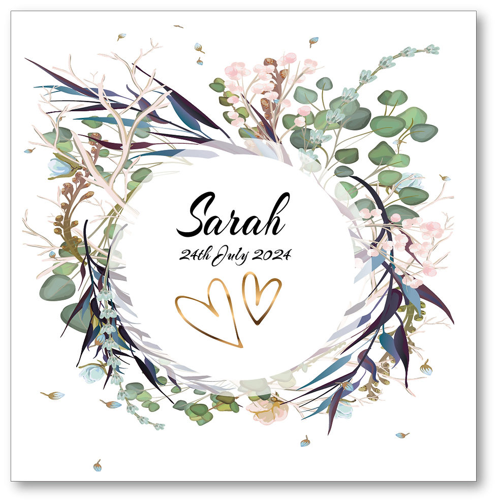 Thumbnail: Wedding Day Keepsake Ceramic Tile Coaster 10.8cm x 10.8cm - Personalised