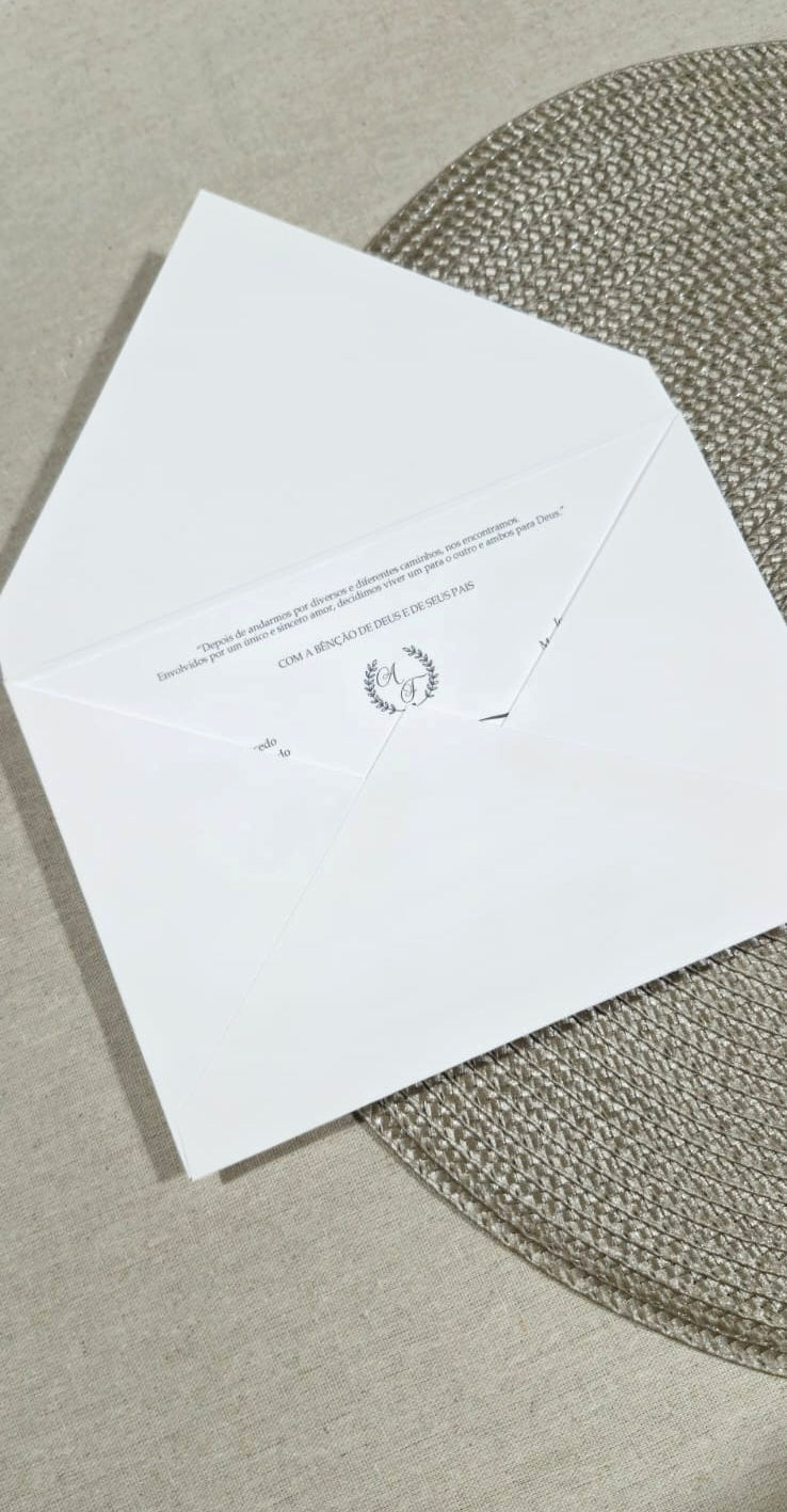 Miniatura: Convite Carta Tradicional – Envelope sem Impressão – Lacre de Cera