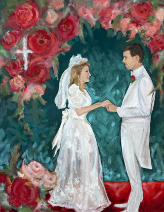 live wedding painting