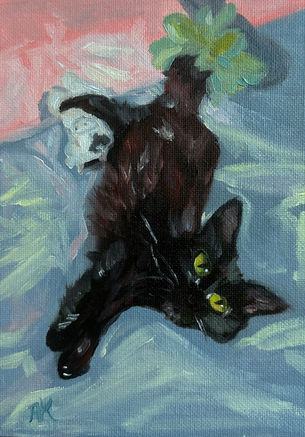 pet portrait, oil painting