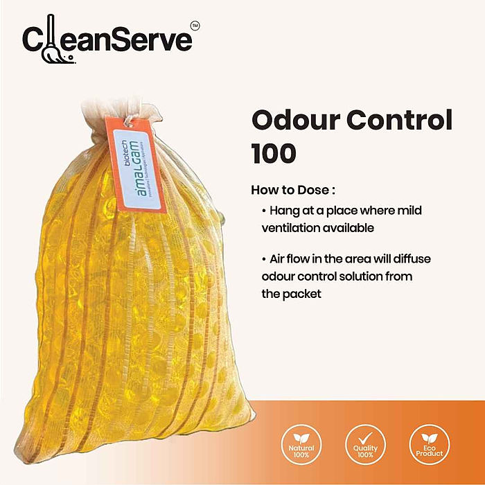 Application instructions for using CleanServe Odour Control 100 for odour management