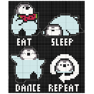 "Eat Sleep Dance Repeat" Penguin