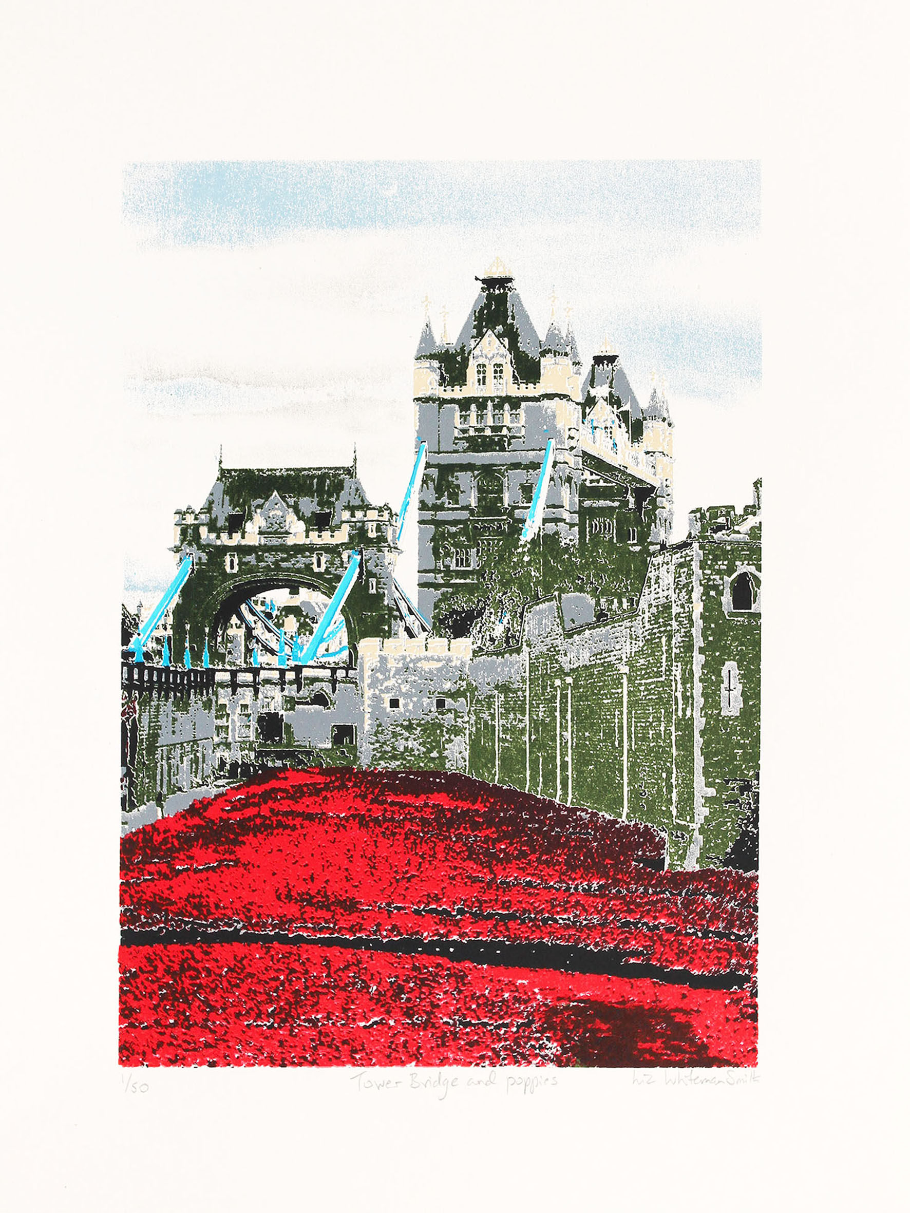 Liz Whiteman Smith -  Tower Bridge and poppies