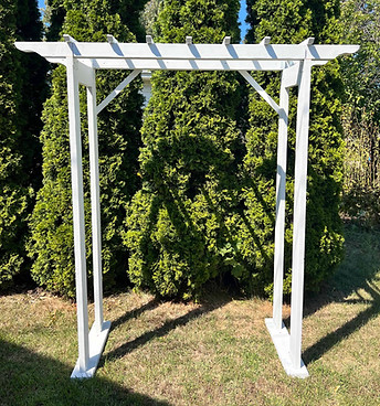 Arbor Rental wedding florist white arbor